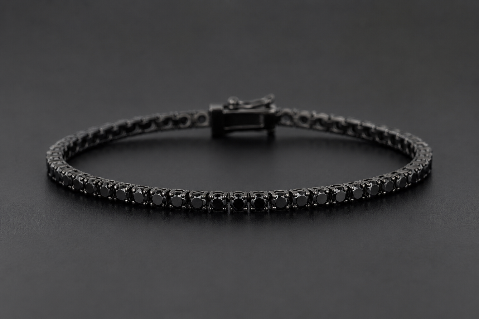 Black Mossinate Tennis Bracelet